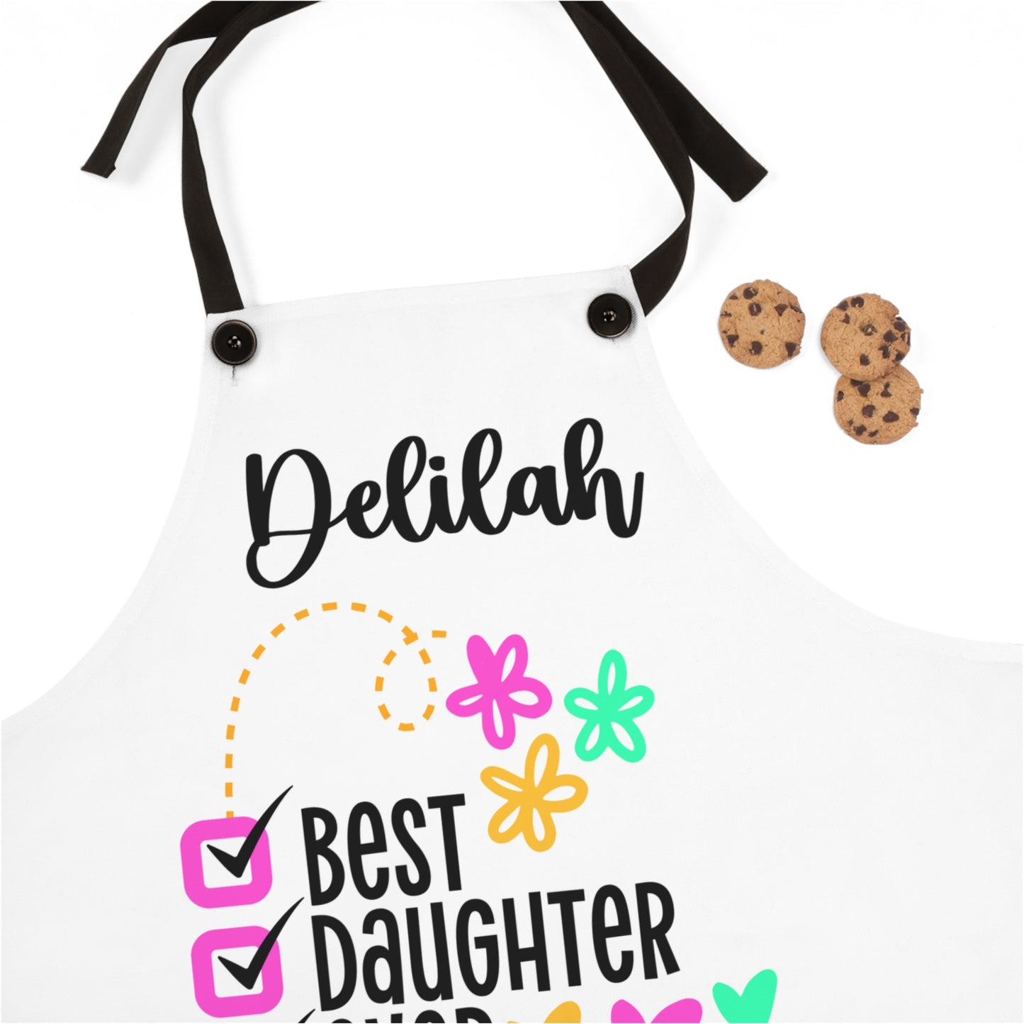 Stepdaughter Apron: Personalized Best Daughter Ever Apron | Non-Biological Daughter Gift