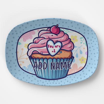 Bonus Mom Platter: Personalized Name Cupcake Platter for Moms | Mother's Day Gift