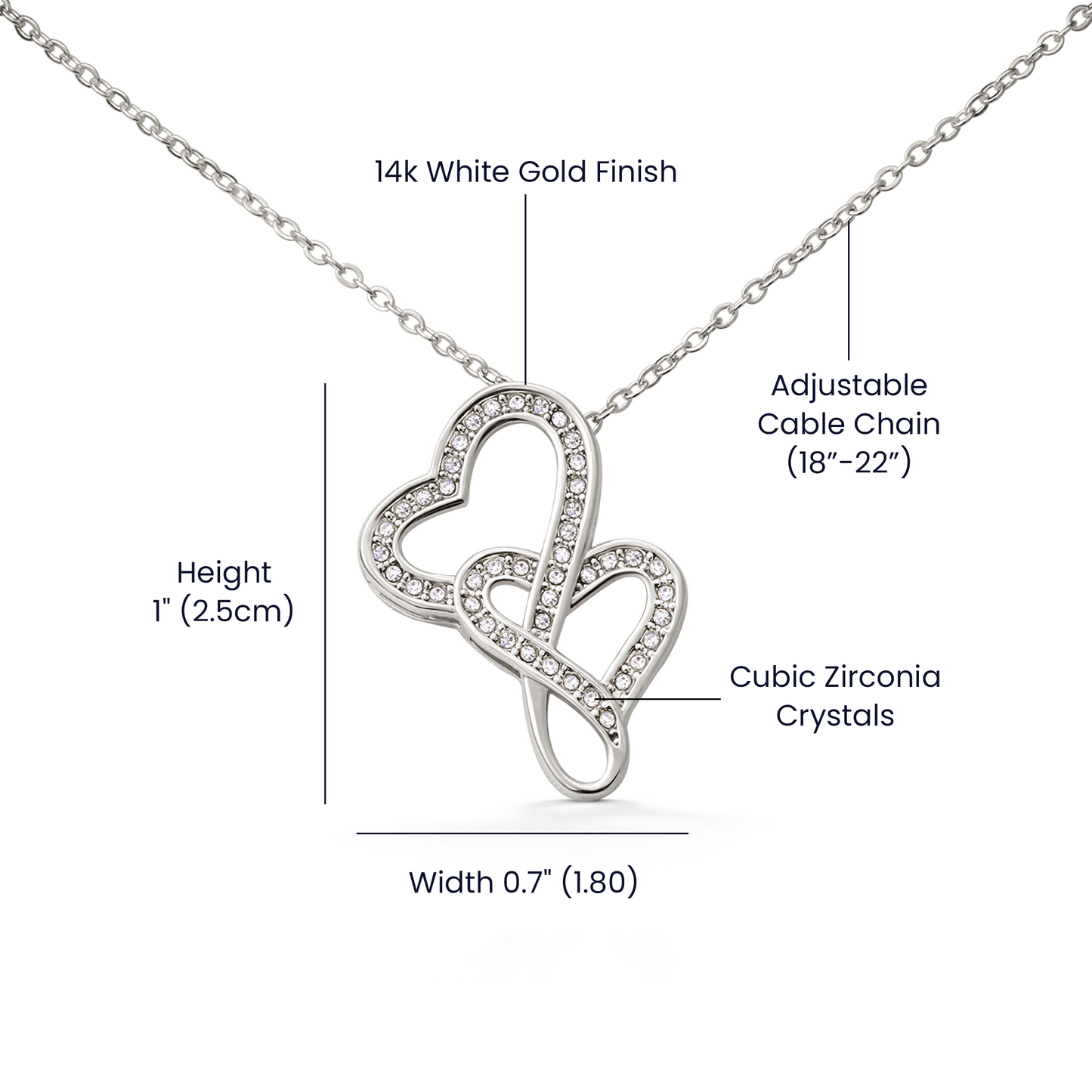 A Necklace for My Soulmate: My Dreams Came True The Day I Met You | Wife Gifts | Anniversary Heart-to-heart Pendant Necklace