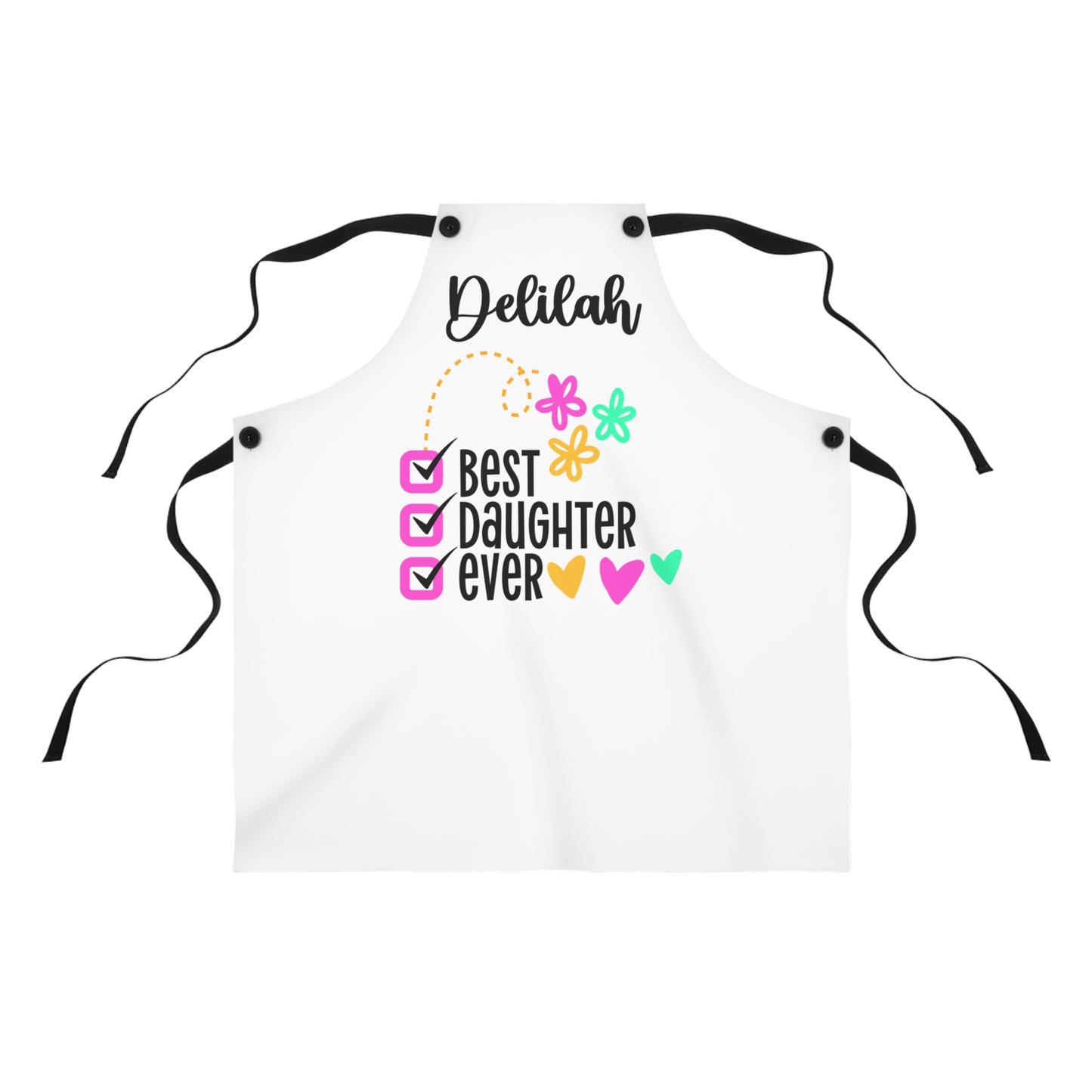 Stepdaughter Apron: Personalized Best Daughter Ever Apron | Non-Biological Daughter Gift