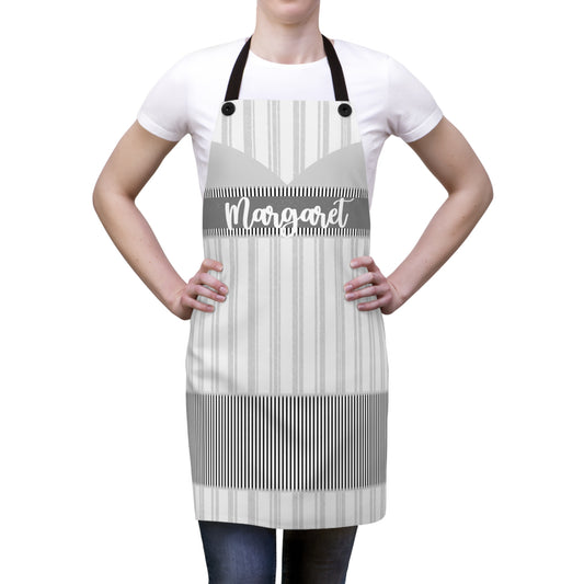 Stepdaughter Apron: Pinstripe Personalized Country Stylish Kitchen Apron for Women | Daughter Gift