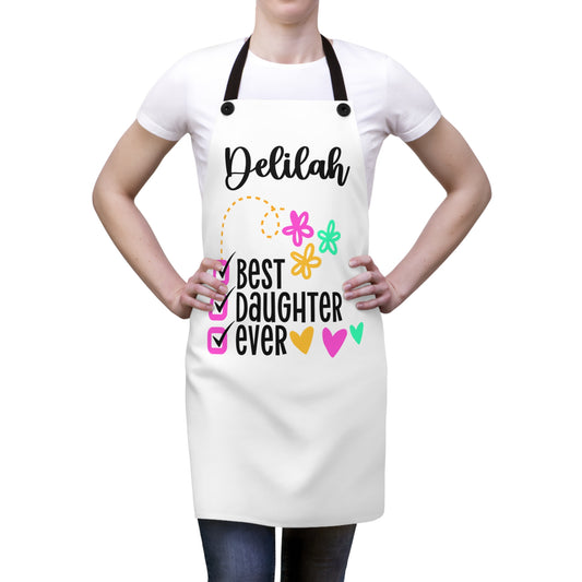 Stepdaughter Apron: Personalized Best Daughter Ever Apron | Non-Biological Daughter Gift