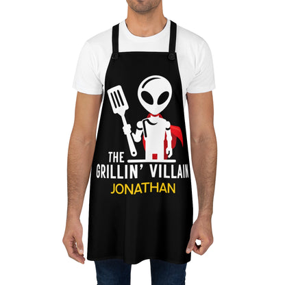 Bonus Son Apron: The Grillin' Villain Alien | Funny Dad Apron | Father's Day Gift for Boss