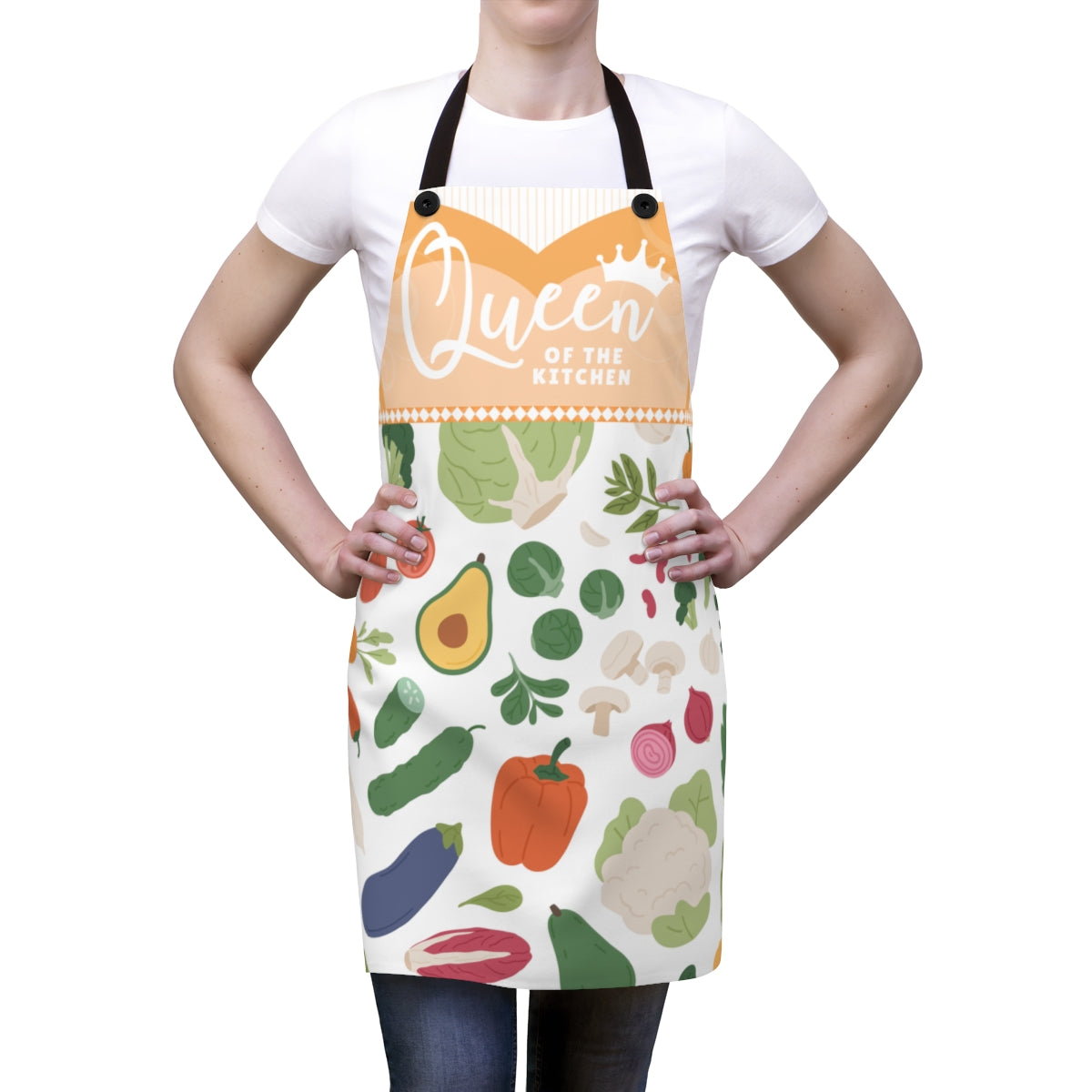 Wife Apron: Veggie Garden Print Apron for My Wife | Spring Queen Gardening Wife Gift