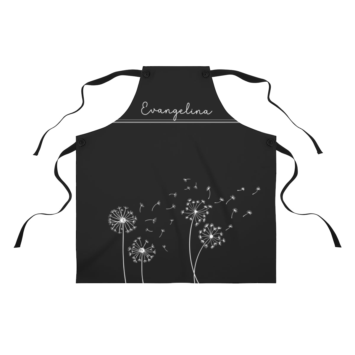 Wife Apron: Personalized Modern Dandelion Kitchen Country Apron | Unique Mom Gift