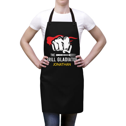 Stepson Apron: The Grill Gladiator Fun Mens Apron | Father's Day Gift for Adult Son