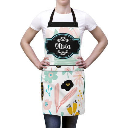 Girlfriend Apron: Personalized Country Floral Apron for My Love | Valentines Day Gift for Girlfriend