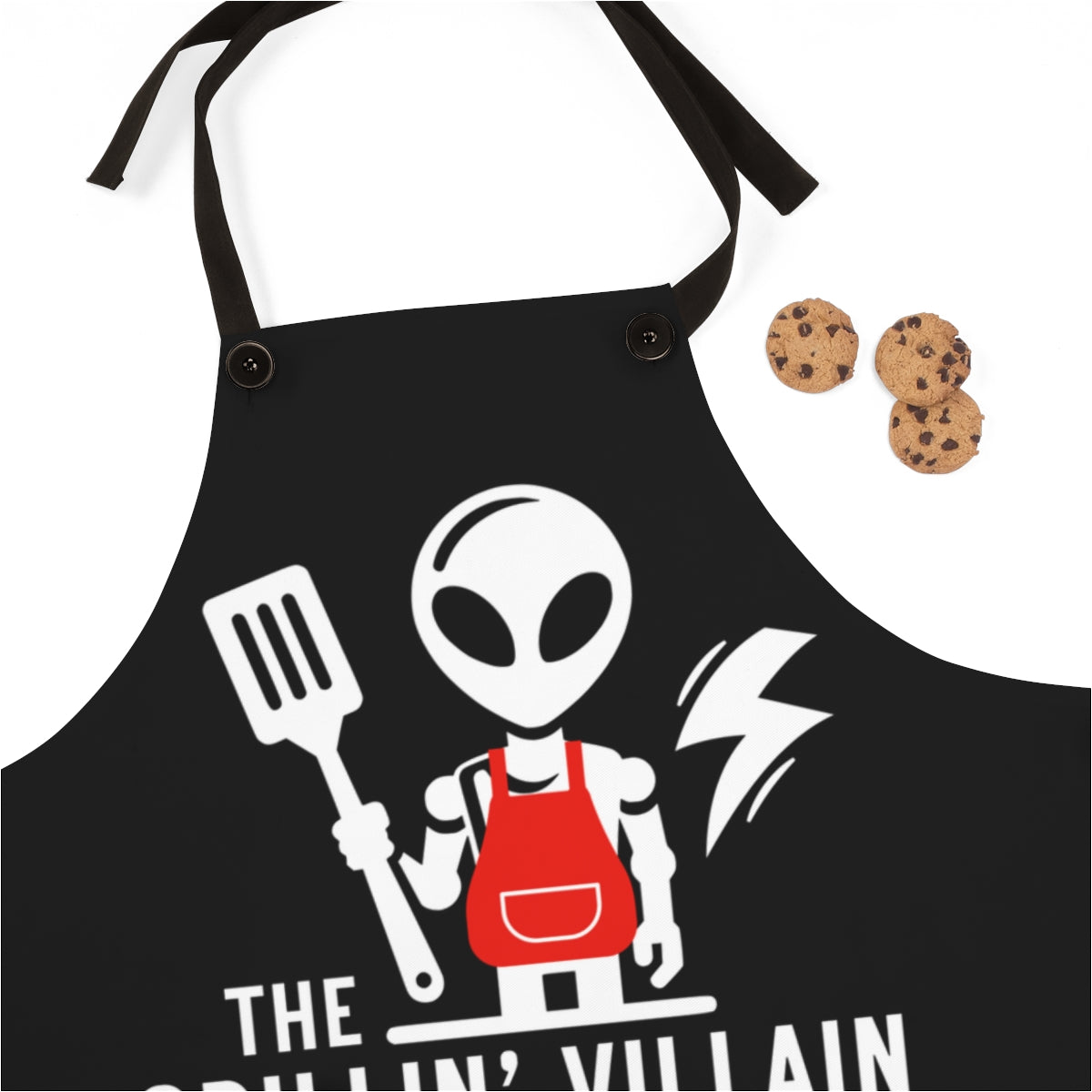 Bonus Dad: Personalized Space Alien BBQ Apron | Funny Grillin' Villain Gift for Dads