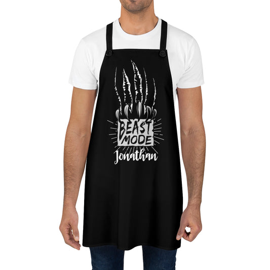 Grandson Apron: Personalized BBQ Beast Mode | Birthday Gifts for Grandson