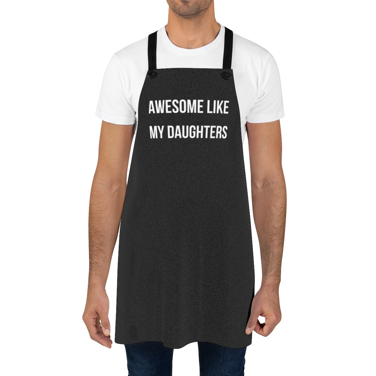 Dad Apron: Funny Father's Day Gift from Daughters to Dad | Husband Gift from Wife | Awesome Like My Daughters