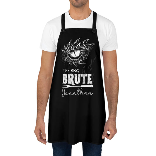 Grandson Apron: Personalized BBQ Brute Dragon Eye Father's Day Gift