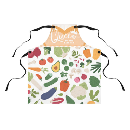 Wife Apron: Veggie Garden Print Apron for My Wife | Spring Queen Gardening Wife Gift