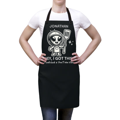 Son Apron: Cute Space Alien BBQ Apron for My Son: Personalized Aprons for Men