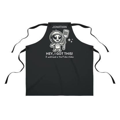 Son Apron: Cute Space Alien BBQ Apron for My Son: Personalized Aprons for Men