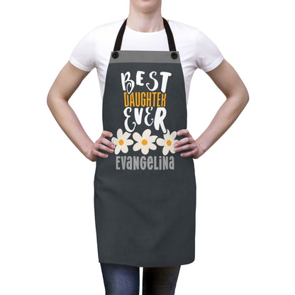 Bonus Daughter Apron: Best Daughter Ever Personalized Rustic Country Apron for Women