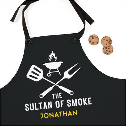 Stepdad Apron: Personalized The Sultan of Smoke BBQ Apron for My Stepfather | BDay Gift