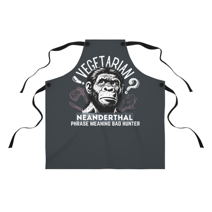 Husband Apron: Vegetarian Neanderthal Hunter Apron | Funny Father's Day Grill Lover's Gift