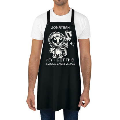 Son Apron: Cute Space Alien BBQ Apron for My Son: Personalized Aprons for Men