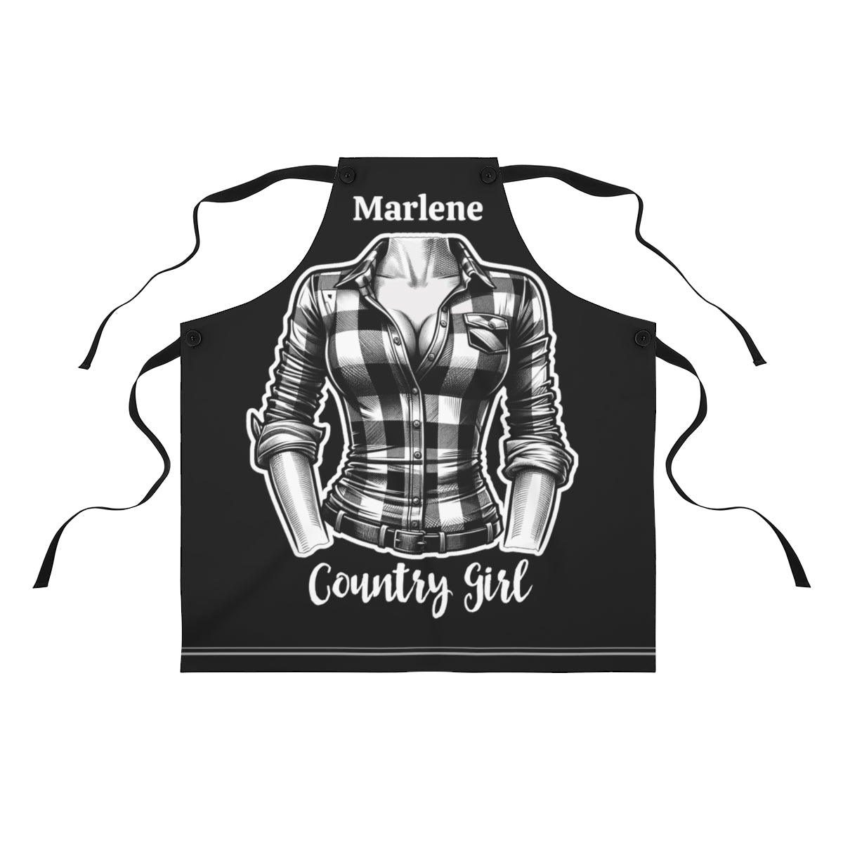 Couple Apron: Rustic Country Farm Girl & Farm Boy | Girlfriend Apron for Anniversary Gift