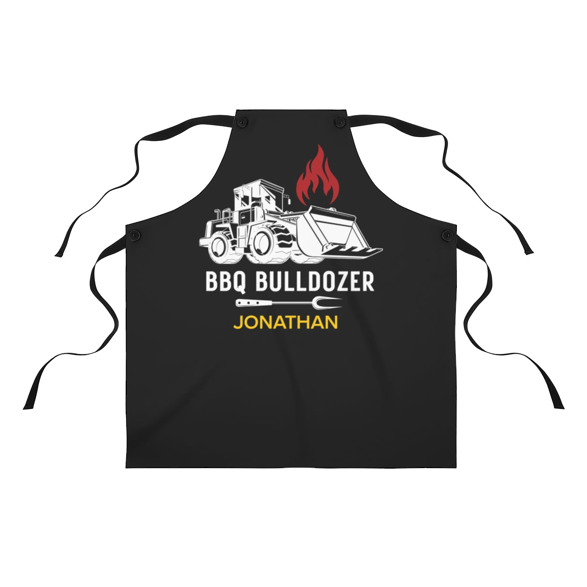 Bonus Son Apron: The BBQ Bulldozer Funny Dad Apron | Father's Day Gift for Men