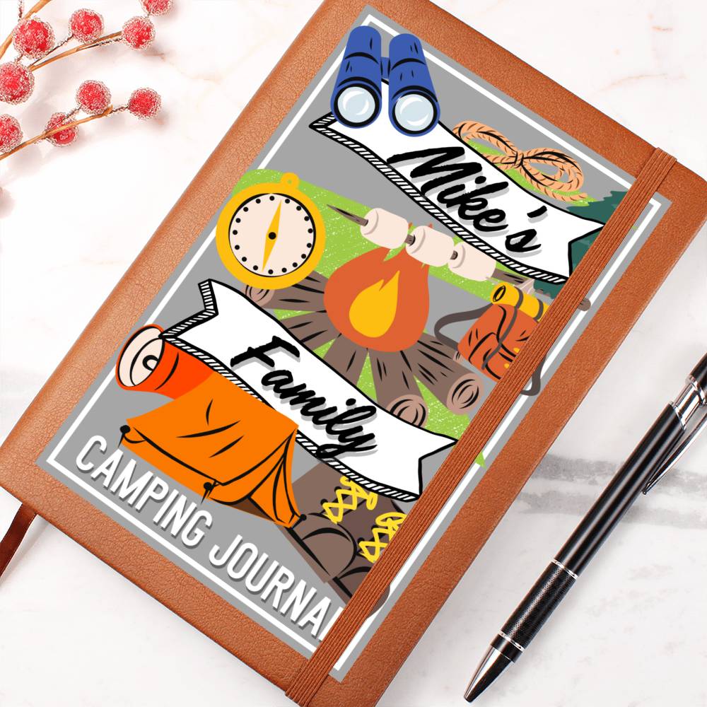 Journal: Family Camp Trip Journal | Quality Vegan Leather Notebook for the Family Vacation