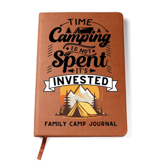 Journal: Our Family Camping Trip Notebook | Graphic Vegan Leather Bound | Family Reunions