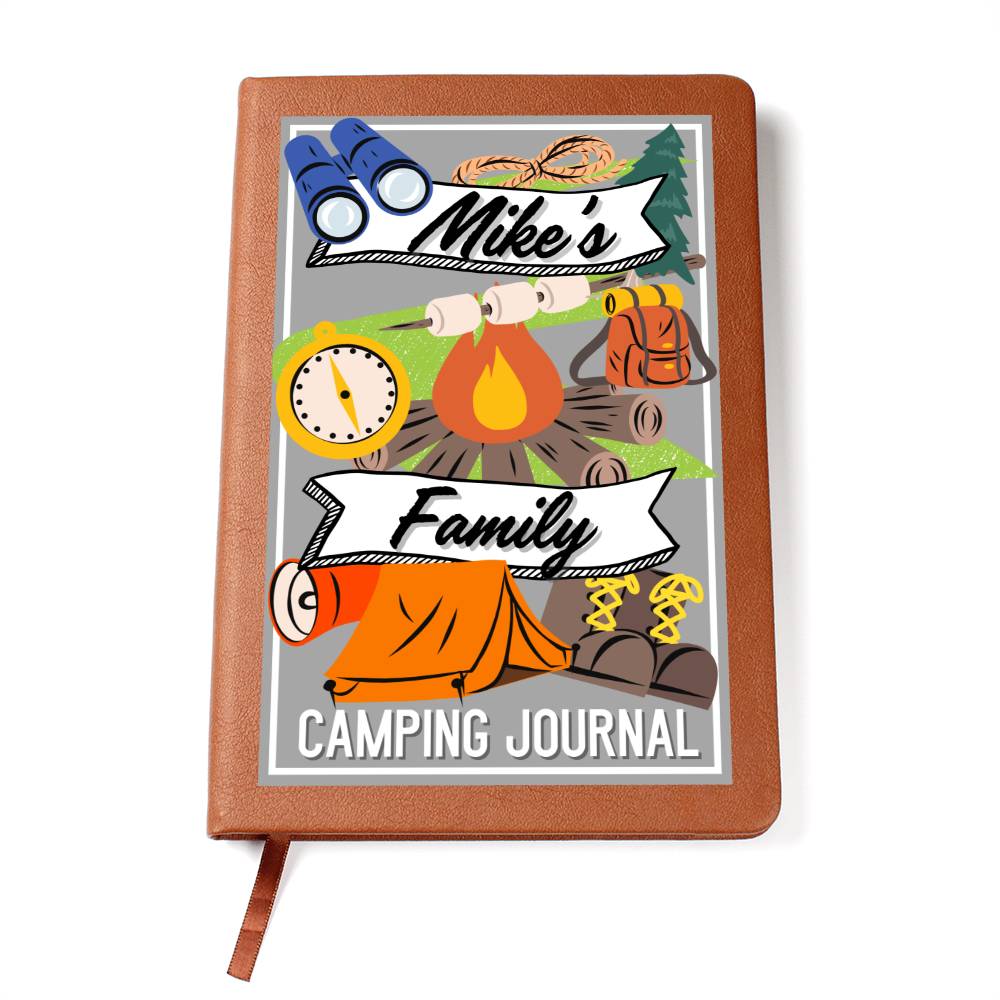 Journal: Family Camp Trip Journal | Quality Vegan Leather Notebook for the Family Vacation