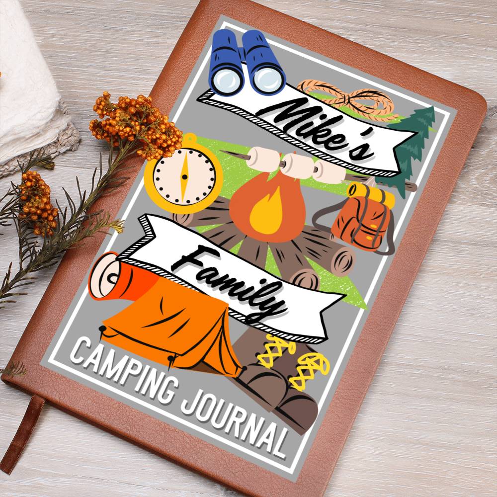 Journal: Family Camp Trip Journal | Quality Vegan Leather Notebook for the Family Vacation