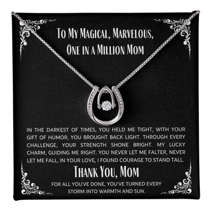 A Necklace for My Mom: Thank You Mom For Being One-In-A-Million | Mom Gift for Mother's Day, Birthday, Christmas