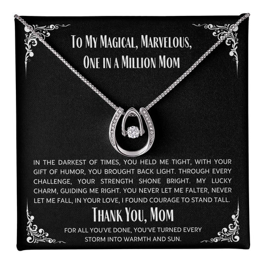 A Necklace for My Mom: Thank You Mom For Being One-In-A-Million | Mom Gift for Mother's Day, Birthday, Christmas