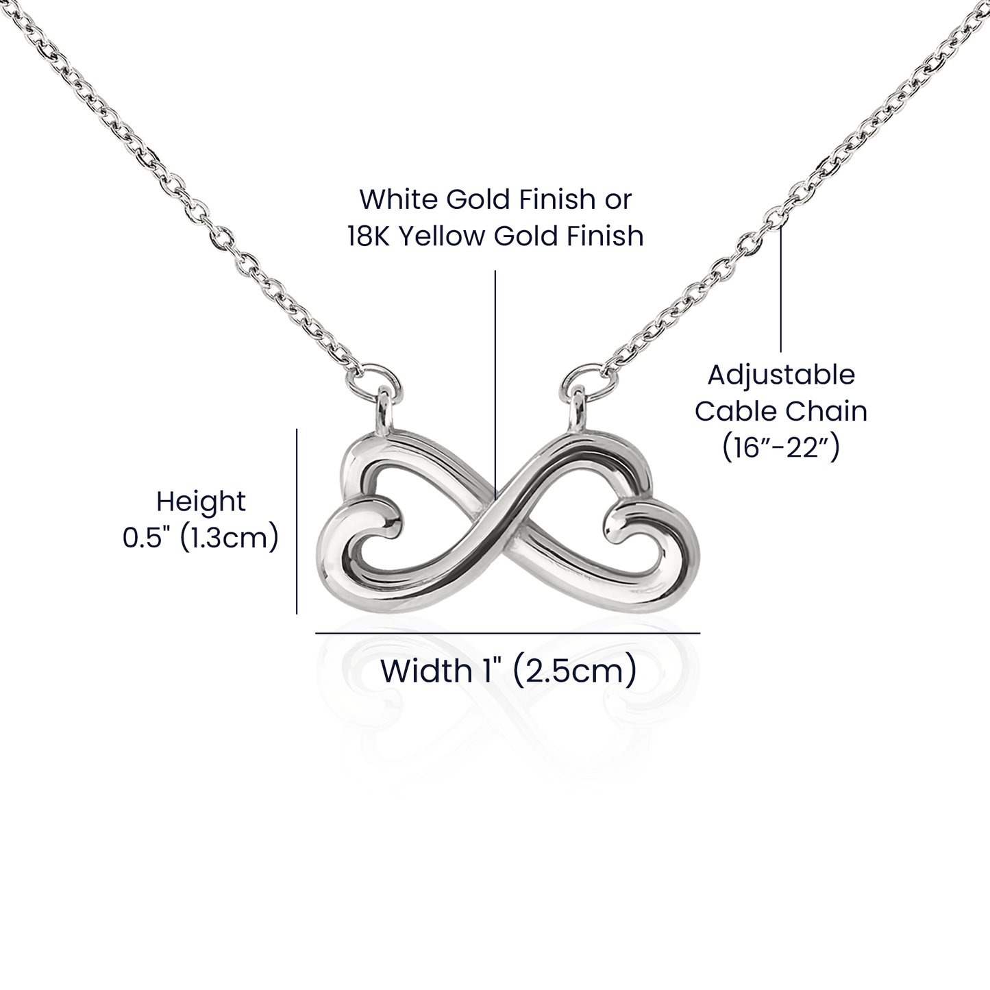 A Necklace For My Soulmate: Unstoppable Love You Forever Interlocking Hearts Necklace | Girlfriend or Wife Gifts | Valentine's Day Gift