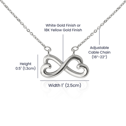 A Necklace For My Soulmate: Unstoppable Love You Forever Interlocking Hearts Necklace | Girlfriend or Wife Gifts | Valentine's Day Gift