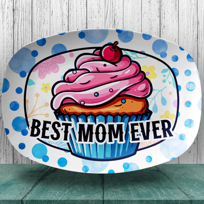 Bonus Mom Platter: Personalized Cupcake Plate for Moms, Grandmas, or Stepmoms