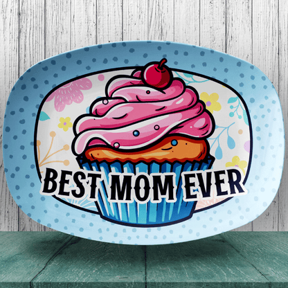 Bonus Mom Platter: Personalized Name Cupcake Platter for Moms | Mother's Day Gift