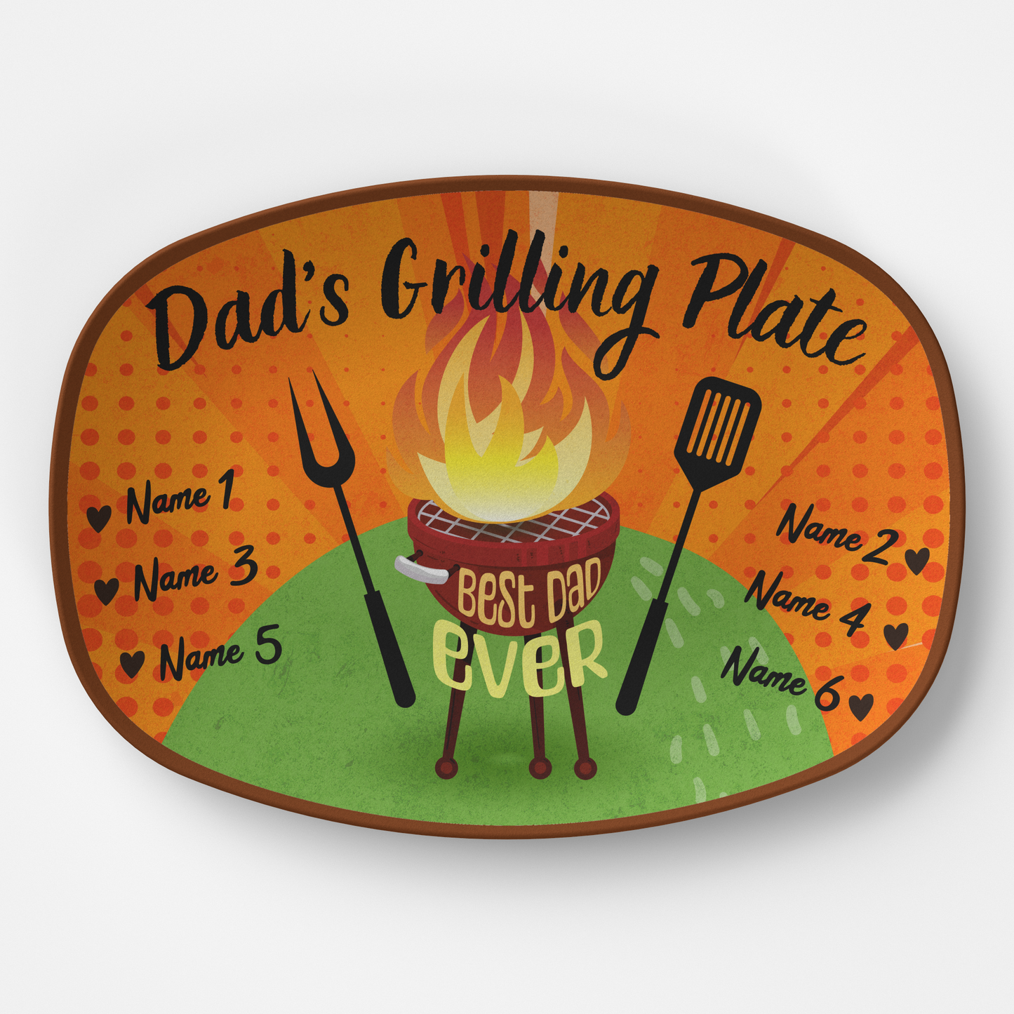 Dad Platter: Personalized Grilling Platter for Father's Day | Unique Birthday Gift for Men