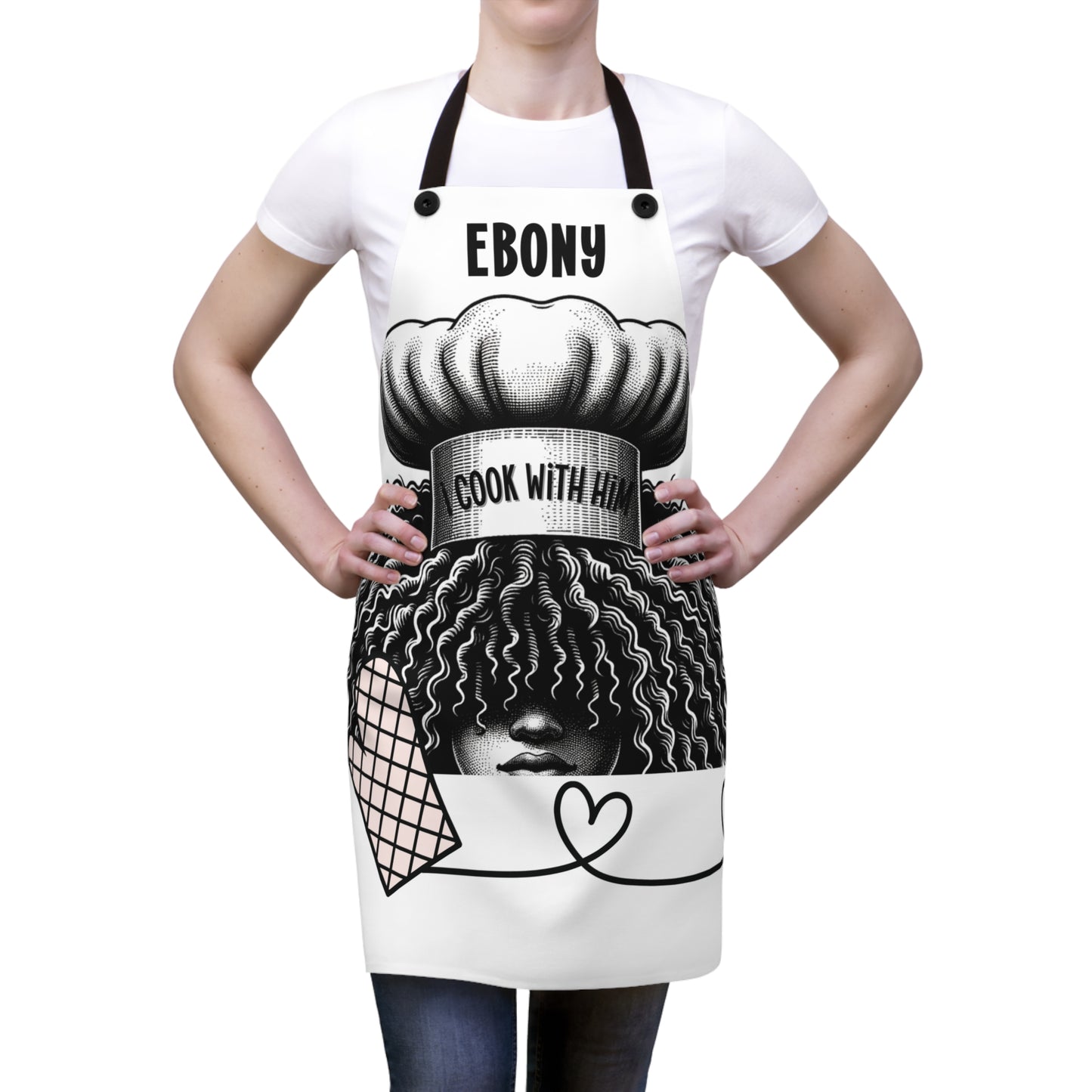 Couple Apron: Oven Mitt Heartstrings Couple Apron | Boyfriend Gift Apron | Anniversary Gift for Him & Her