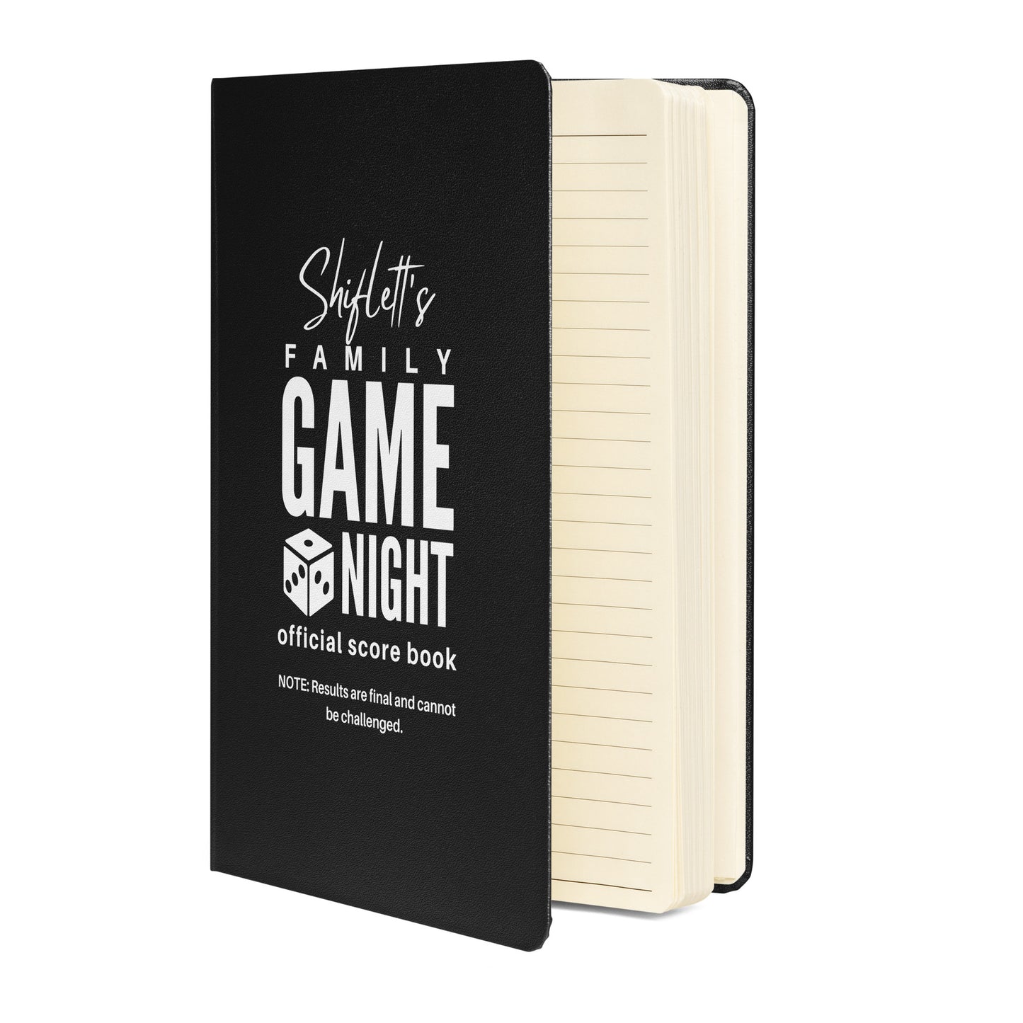 Journal: Family Game Night Official Score Book | Black Notebook for Parties & Games