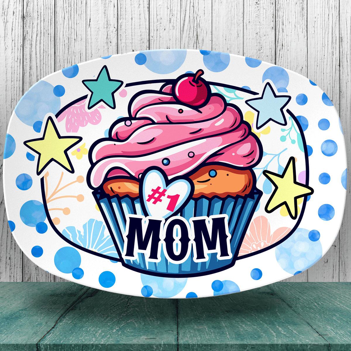 Mom Platter: The Number One Mom Tea Tray | Mother's Day, or Birthday Platters for Moms