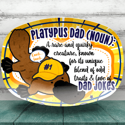 Dad Platter: Platypus Dad Funny Definition Father's Day Gift for Dad | Platypus Gift Him