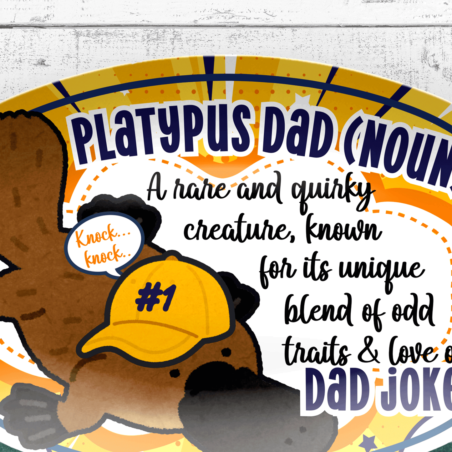 Dad Platter: Platypus Dad Funny Definition Father's Day Gift for Dad | Platypus Gift Him