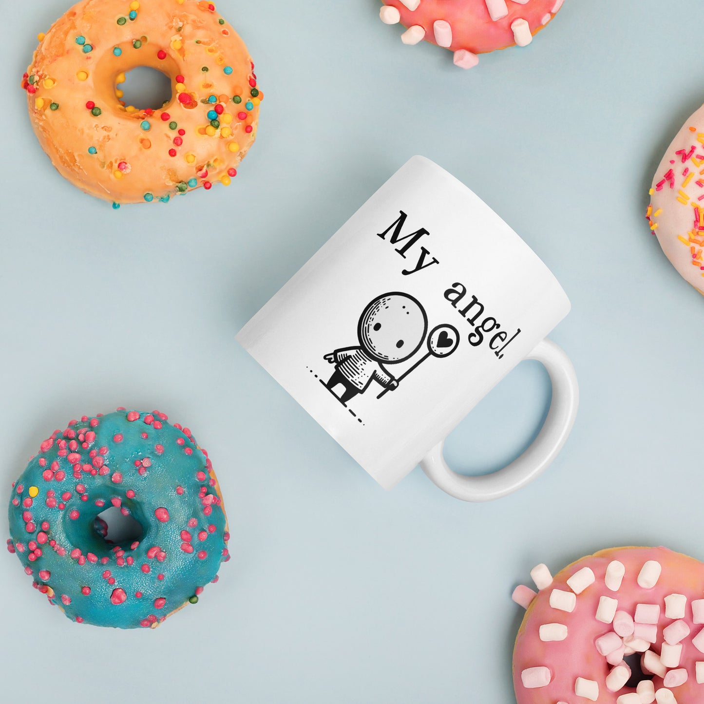 Bonus Mom Mug: Sweet My Angel Non-Biological Mom Coffee Mug | Mom Gift