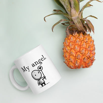 Bonus Mom Mug: Sweet My Angel Non-Biological Mom Coffee Mug | Mom Gift