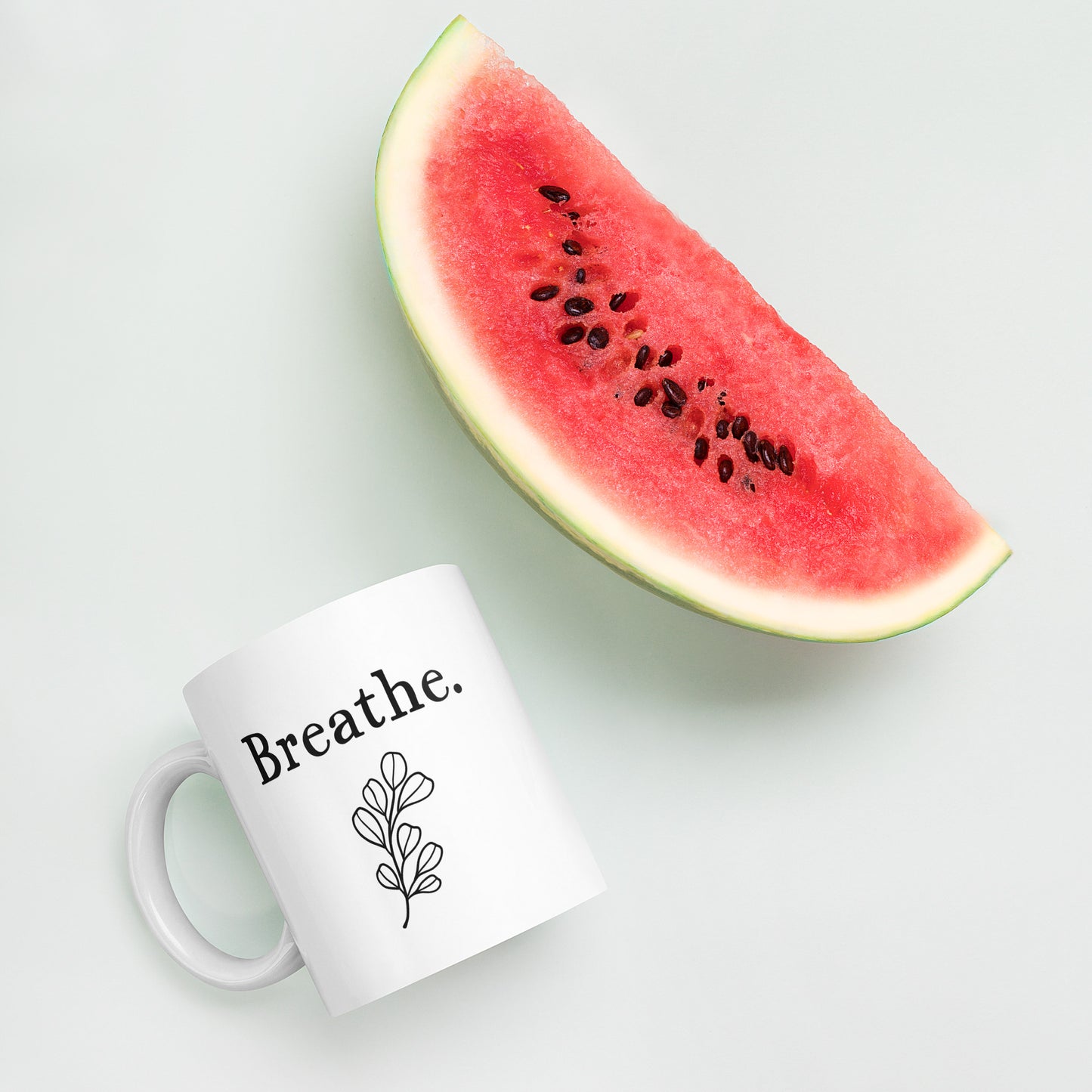 Girlfriend Mug: Breathe Affirmation Meditation Zen Coffee Mug | Encouragement Girlfriend Gift