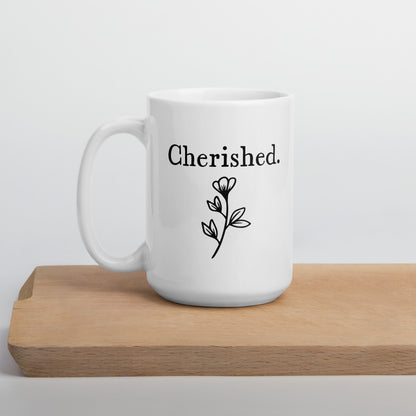 Daughter Mug: Simple Word Mug for Woman | Cherished Valentines Day or Birthday Mug Women