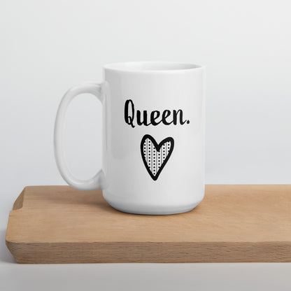 Wife Mug: Queen Valentine's Day Word Coffee Mug for Women | Gift for My Wife