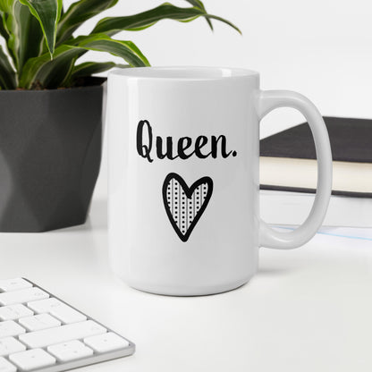 Wife Mug: Queen Valentine's Day Word Coffee Mug for Women | Gift for My Wife