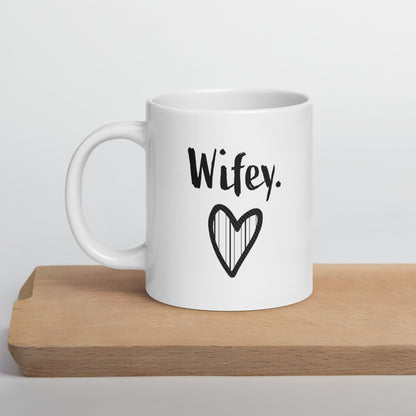 Wife Mug: Cute Wifey Pet Name Coffee Mug for Women | Newlywed Anniversary Wife Gift