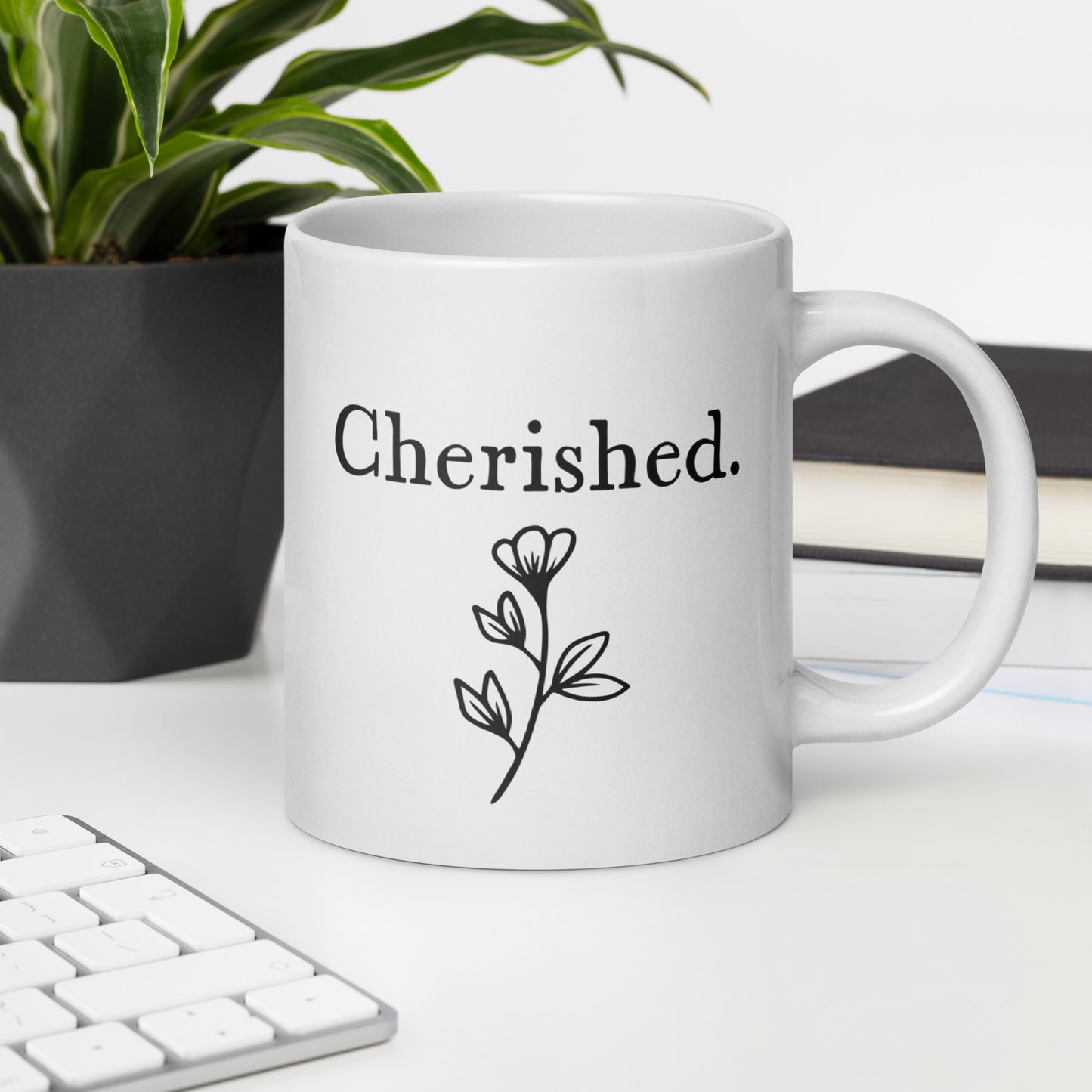 Daughter Mug: Simple Word Mug for Woman | Cherished Valentines Day or Birthday Mug Women